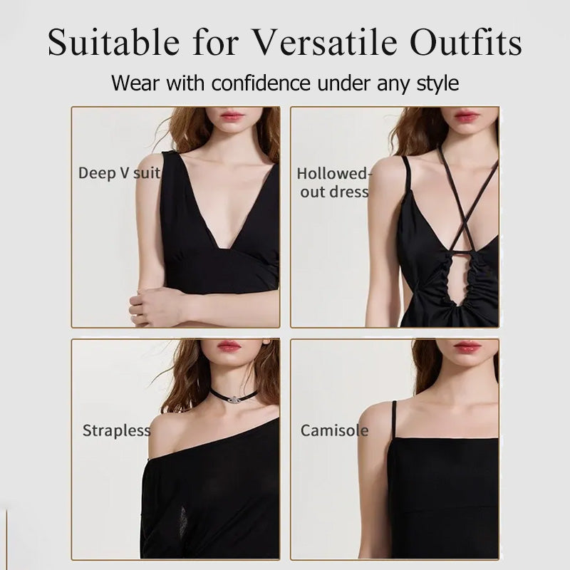 š§Waterdrop Shape Lift Bra | Seamless Silicone Adhesive for Plus Size Support, Strapless Dress Wear