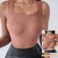 Women's U Neck Thermal Tank Tops with Built-In Bra