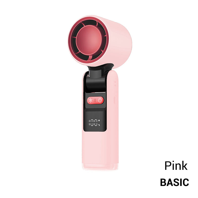 ❄️ 3 in 1 Mini Handheld Cooling Fan - 199 Speed Wind Power & Ice Cooling Function