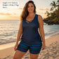 ⏰LAST DAY 73% OFF - Miraclesuit Women's Tummy Control Tankini Set with Built-In Bra