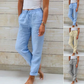 🌸LAST DAY SPECIAL PRICE: ￡15.99!!🌸Women's  Elastic Waist Cotton Linen Casual Pants