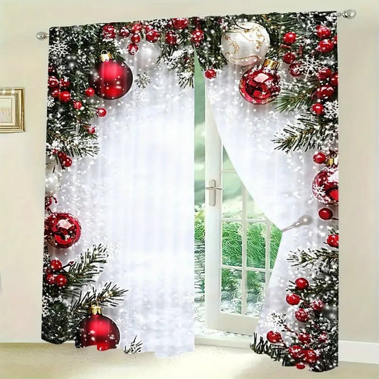 🎅CHRISTMAS SEASON SPECIAL PRICE !!🎁Christmas Themed Curtains