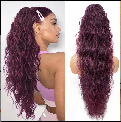 ⏰Last Day Hot Sale!!⌛💜Curly Wavy Frizzy Hair Extension with Ponytail🔥