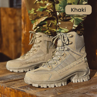 Men's Waterproof Outdoor Puncture Resistant Combat Boots (Upgraded Durability)