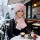 🎅CHRISTMAS SALE 50% OFF!🔥Fluffy Fur Bucket Hat Warm Winter Hat + Free Matching Scarf ⏰