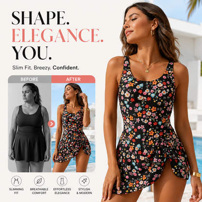 👙 73% OFF NOW!✨ Women's Tummy Control Tie Knot Swimsuit with Skirt 🌊