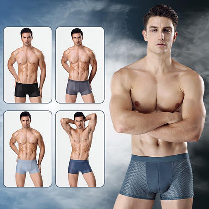 Men's Ice Silk Underwear - Breathable Honeycomb Cooling Boxer Briefs