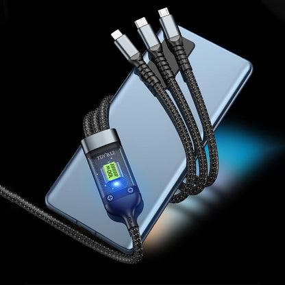 ⚡Transparent Luminous 3-in-1 Super Fast Charging Cable