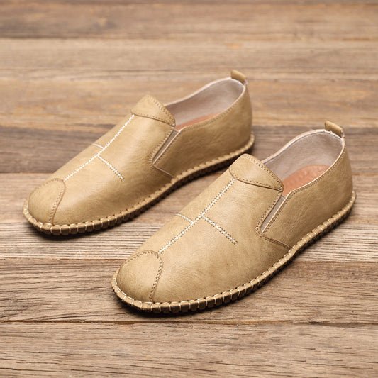 Men's PU Leather Loafers Comfortable Flat Shoes