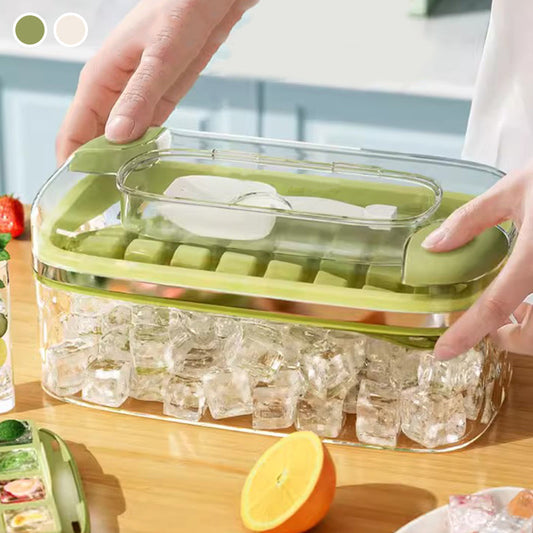 🔥Press Type Ice Cube Mold with Storage Box😍
