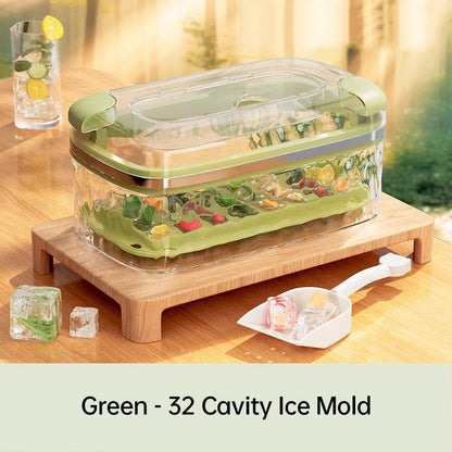🔥Press Type Ice Cube Mold with Storage Box😍