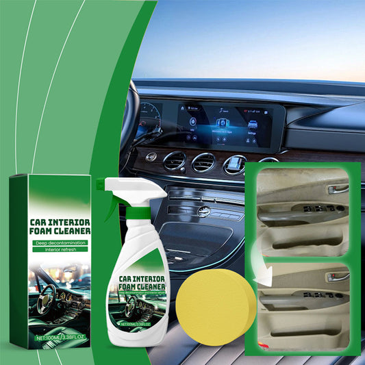 Effective Car Interior Foam Cleaner with Sponge（BUY 1 GET 1 FREE）