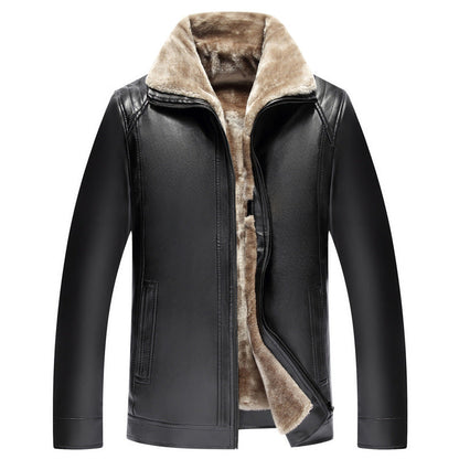 Men‘s Quilted Faux Leather Jacket