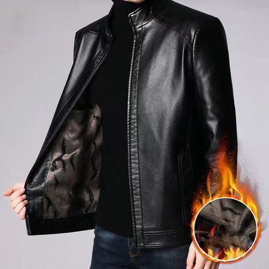 ❄️Winter Specials 🔥Men’s Warm Plush Lining Leather Jacket