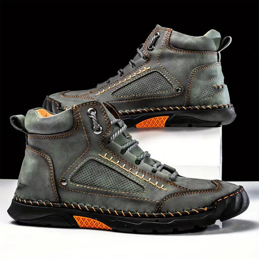 💥Hot Sale💥Stylish Hand-Stitched Flat Sole Men's Boots💥Ultimate comfort