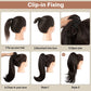 🩷Curly Wavy Frizzy Hair Extension with Ponytail
