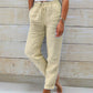 🌸LAST DAY SPECIAL PRICE: ￡15.99!!🌸Women's  Elastic Waist Cotton Linen Casual Pants