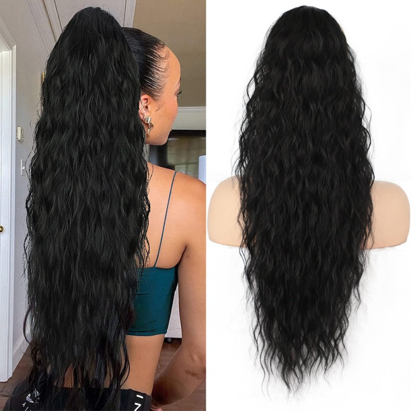 ⏰Last Day Hot Sale!!⌛💜Curly Wavy Frizzy Hair Extension with Ponytail🔥