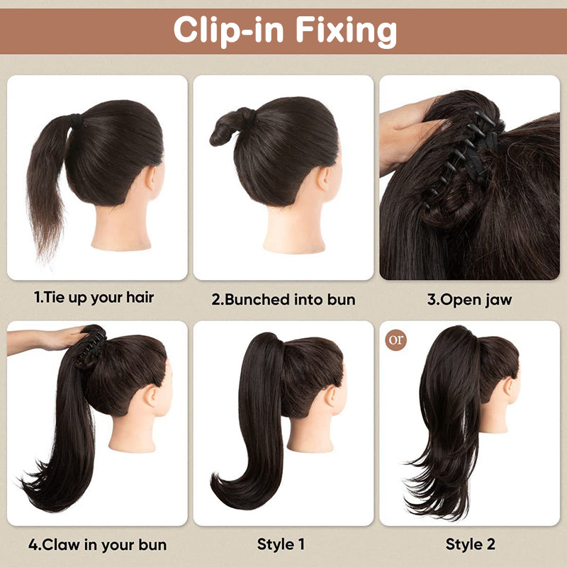 ⏰Last Day Hot Sale!!⌛💜Curly Wavy Frizzy Hair Extension with Ponytail🔥