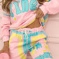 ✨Limited Sale 50% OFF✨Women's Colorful Print Two-Piece Sweatshirt and Jogger Set（The more you buy, the higher the discount）