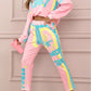✨Limited Sale 50% OFF✨Women's Colorful Print Two-Piece Sweatshirt and Jogger Set（The more you buy, the higher the discount）