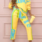 ✨Limited Sale 50% OFF✨Women's Colorful Print Two-Piece Sweatshirt and Jogger Set（The more you buy, the higher the discount）