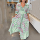 🔥💕 Mother's Day Promotions- 50% OFF🥰 Women’s Elegant Floral Drawstring Long Dress