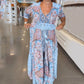 🔥💕 Mother's Day Promotions- 50% OFF🥰 Women’s Elegant Floral Drawstring Long Dress