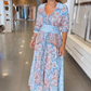 🔥💕 Mother's Day Promotions- 50% OFF🥰 Women’s Elegant Floral Drawstring Long Dress