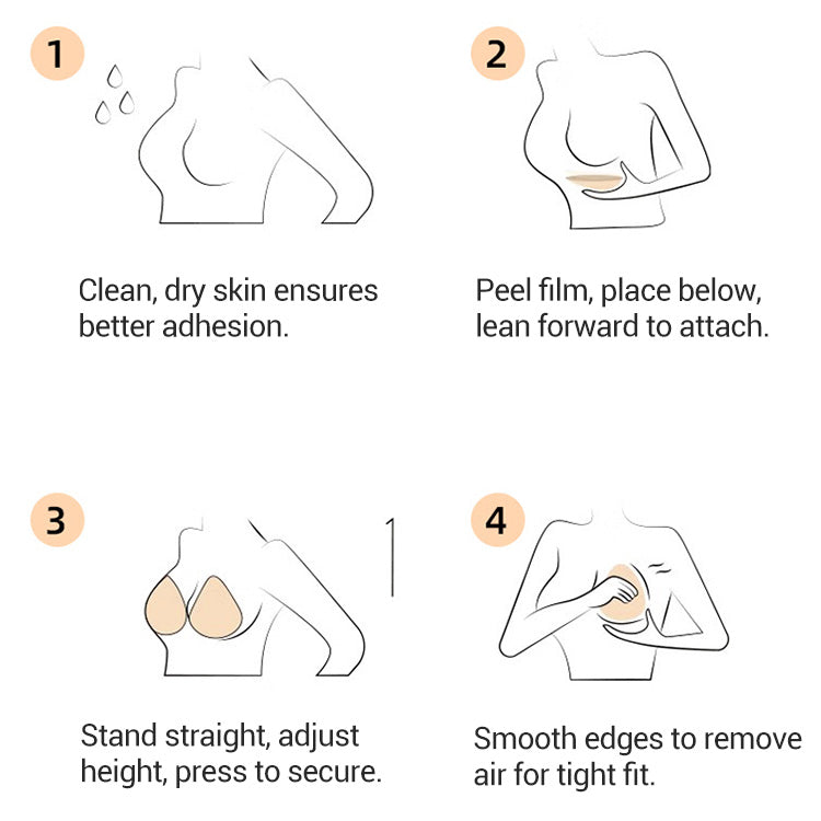 💧Waterdrop Shape Lift Bra | Seamless Silicone Adhesive for Plus Size Support, Strapless Dress Wear