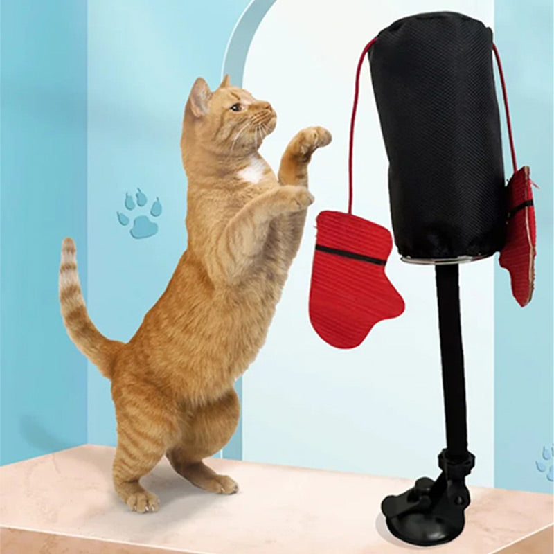 Interactive punching bag toy for cat