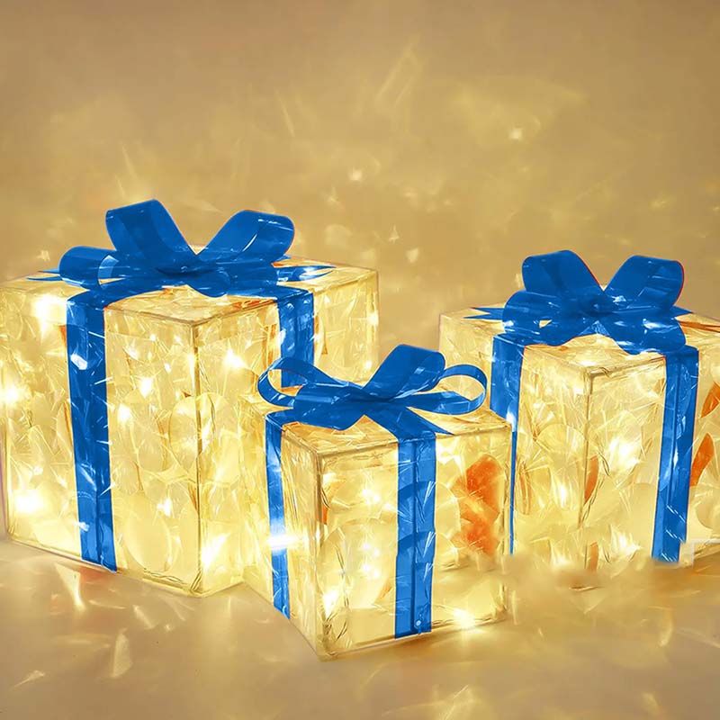 🎁Limited-Time 50% Off🎄Glowing Christmas Gift Box Decorations