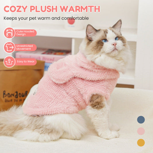 🎁Christmas Sale 49% OFF🎅Pet Plush Hooded Vest for Autumn & Winter