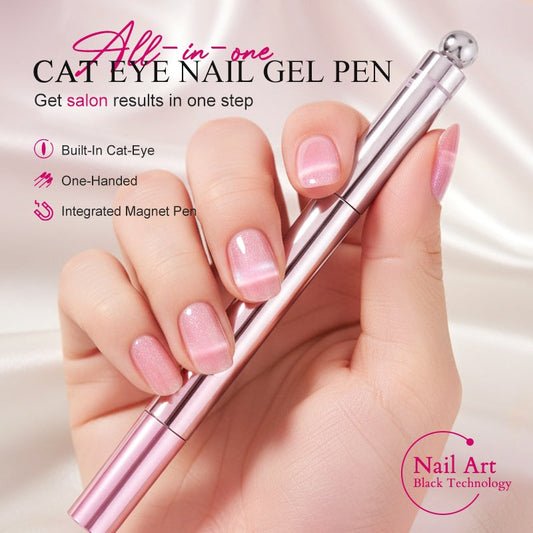 🥳2026 HOT SALE🥳💞50K+ SOLD!💝💫Hot Sale 50% OFF! All-in-One Cat Eye Nail Gel Pen – Get a hypnotic cat-eye effect in one stroke! Magnetic gel, lasting shine, salon magic at home. 🖤🌌