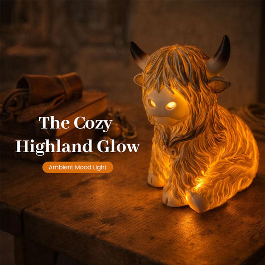 Highland Cattle Lamp - Cozy Decorative Night Light with Warm Ambient Glow