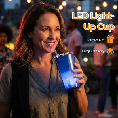 Water-Activated LED Light-Up Cup - Color-Changing Party Drinkware