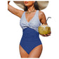 🥳2026 HOT SALE🥳💞50K+ SOLD!👵🏖️ 50% OFF! Women's One-Piece Swimsuit – Tummy control ruching, elegant twist-front. Wide straps stay put, no digging. Quick-dry fabric. Perfect for pool or beach. 🌊💕