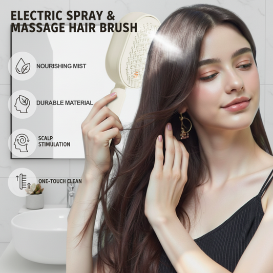 🔥Free Shipping & 50% OFF🔥Electric Spray & Massage Hair Brush