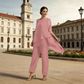 Charming Irregular Top & Wide Leg Pants Set
