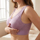 High-Support Wireless Lace Bra for Women