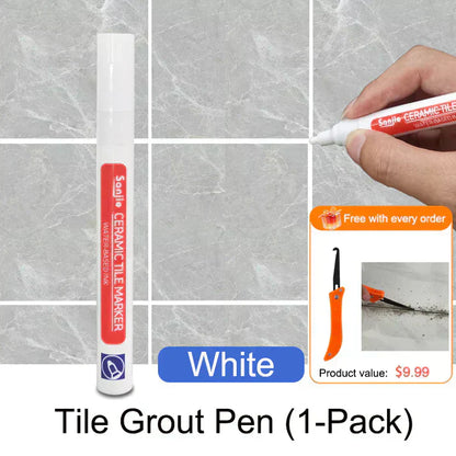 💥Buy 1 Get 1 Free Special Price:£ 9.99!!! 🖌️ Anti-Mould & Waterproof Joint Pen for Ceramic Tiles! 🧱